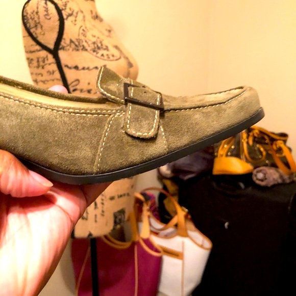 CALVIN KLEIN | Olive-green suede shoes - Picture 7 of 8